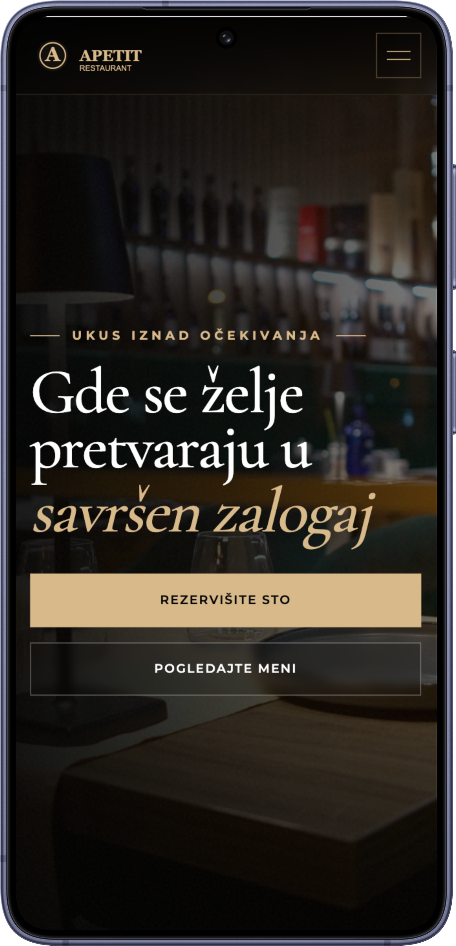 Apetit showcase web sajt za restoran